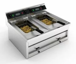 Combisteel Electric Twin Tank Counter Fryer 2x12 Litre 2x9Kw 400v - 7455.0945