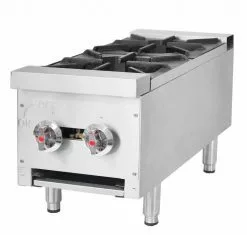 Empire 2 Burner Gas Cooking Boiling Hob Top - EMP-XRB-2-OZ-M