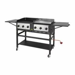 Buffalo 6 Burner Combi BBQ Grill And Griddle - CP240 -Cooking Equipment shop buffalo 6 burner combi bbq grill and griddle cp240 25651 p5B25D
