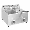 Buffalo Twin Tank Twin Basket 2x8Ltr Countertop Fryer With Timers 2x2.9kW - FC375