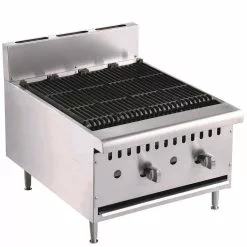 Combisteel 2 Burner Gas Lava Rock Char Grill 615mm - 7455.0900