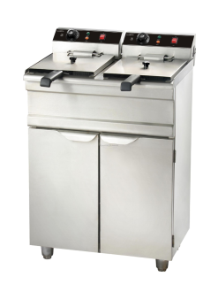 Combisteel Electric Twin Tank Floor Standing Fryer 2 X 9 Litre Tanks - 7455.0985