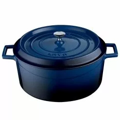 Combisteel Lava Cast Iron Casserole Pan Blue 32cm Diameter - 7013.2910