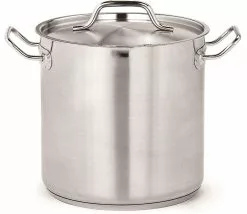 Combisteel Stainless Steel Deep Stock Pot With Lid 50 Litre - 7501.0030