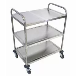 Craven Stainless Steel 3 Tier Clearing Trolley