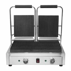 Buffalo Bistro Double Ribbed Contact Grill - DY994