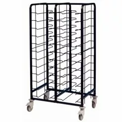 EAIS Powder Coated Enamel Clearing Trolley 24 Shelves - DP291