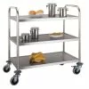 Empire 3 Tier Large Stainless Steel Trolley - EMP-SST3B