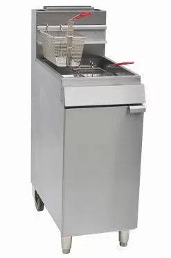Empire Twin Basket Single Tank Free Standing Gas Fryer 3 Burner With LPG Conversion Kit 24Ltr - EMP-MGEF-3-OZ