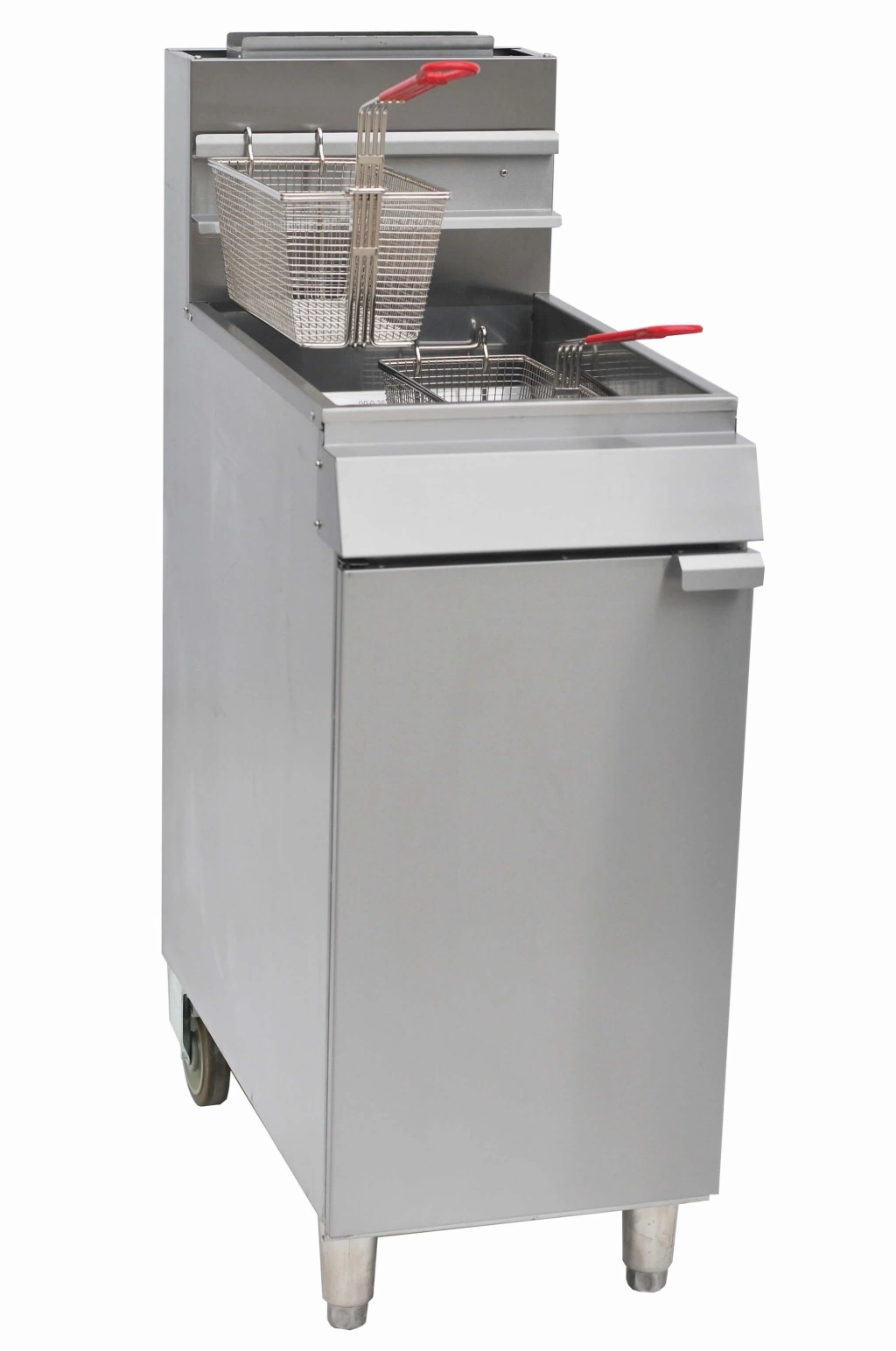 Empire Twin Basket Single Tank Free Standing Gas Fryer 3 Burner With LPG Conversion Kit 24Ltr - EMP-MGEF-3-OZ 1 Empire Twin Basket Single Tank Free Standing Gas Fryer 3 Burner With LPG Conversion Kit 24Ltr - EMP-MGEF-3-OZ