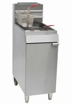 Empire Twin Basket Single Tank Free Standing Gas Fryer 4 Burner With LPG Conversion Kit 28Ltr - EMP-MGEF-4-OZ