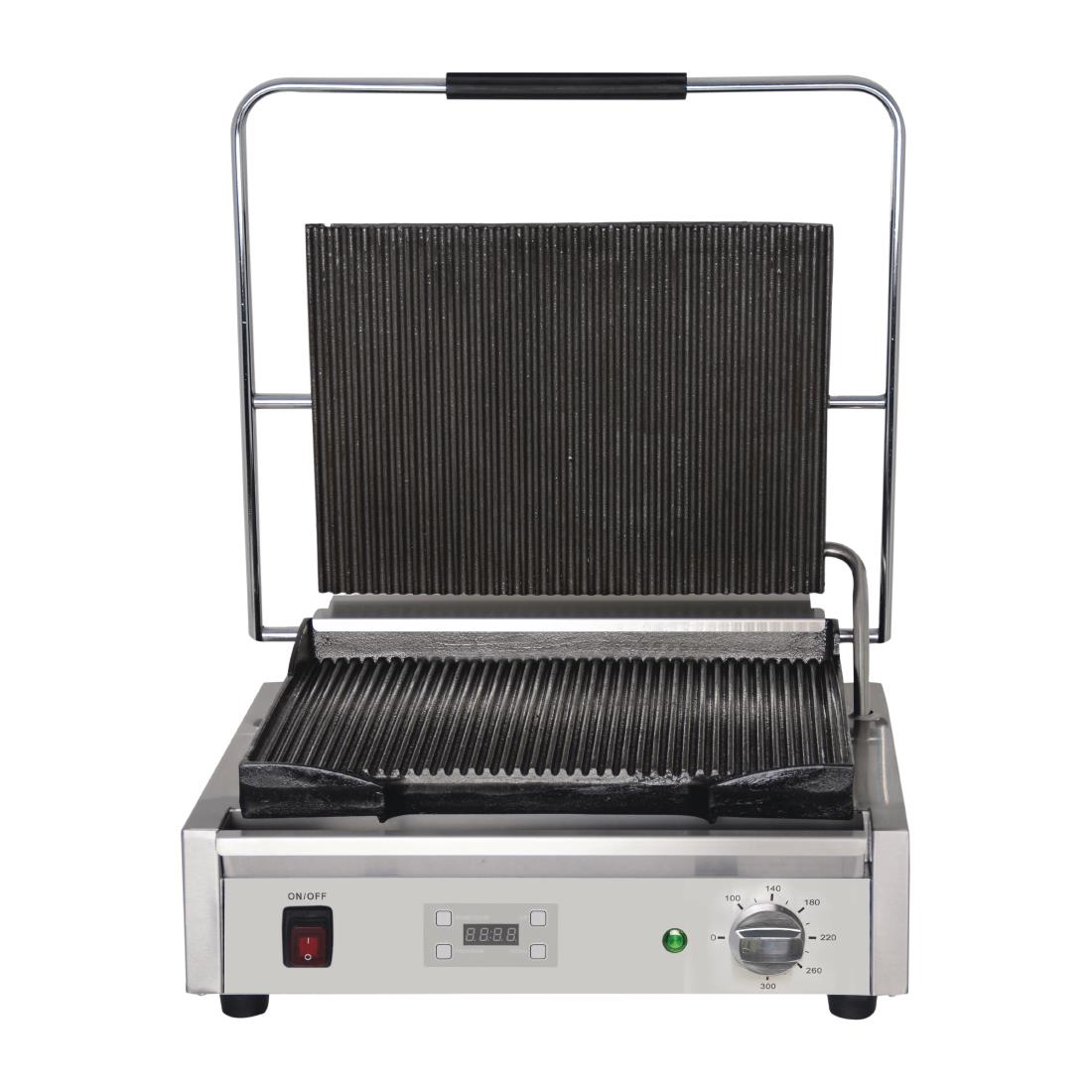 Buffalo Large Ribbed Contact Grill - FC380 1 Buffalo Large Ribbed Contact Grill - FC380