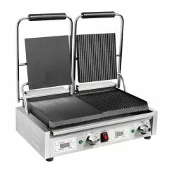 Buffalo Double Half Ribbed Contact Grill - FC386