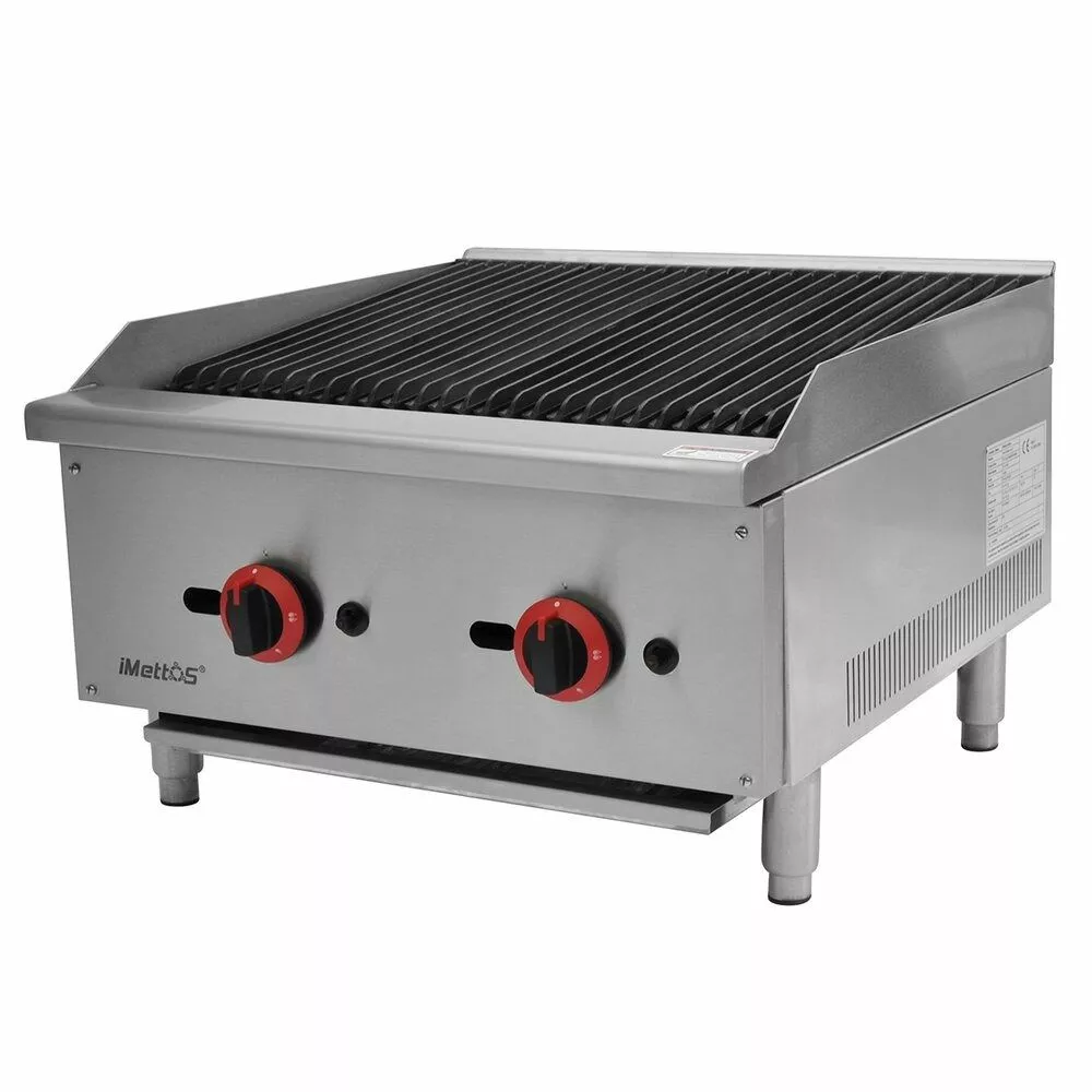 IMettos Charbroiler Gas Countertop Charbroiler 2 Burner - 101055 1 IMettos Charbroiler Gas Countertop Charbroiler 2 Burner - 101055