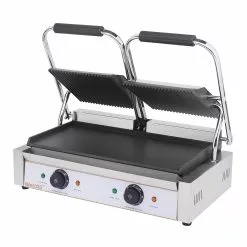 IMettos Contact Grill Twin / Ribbed Top & Smooth Bottom - 101019