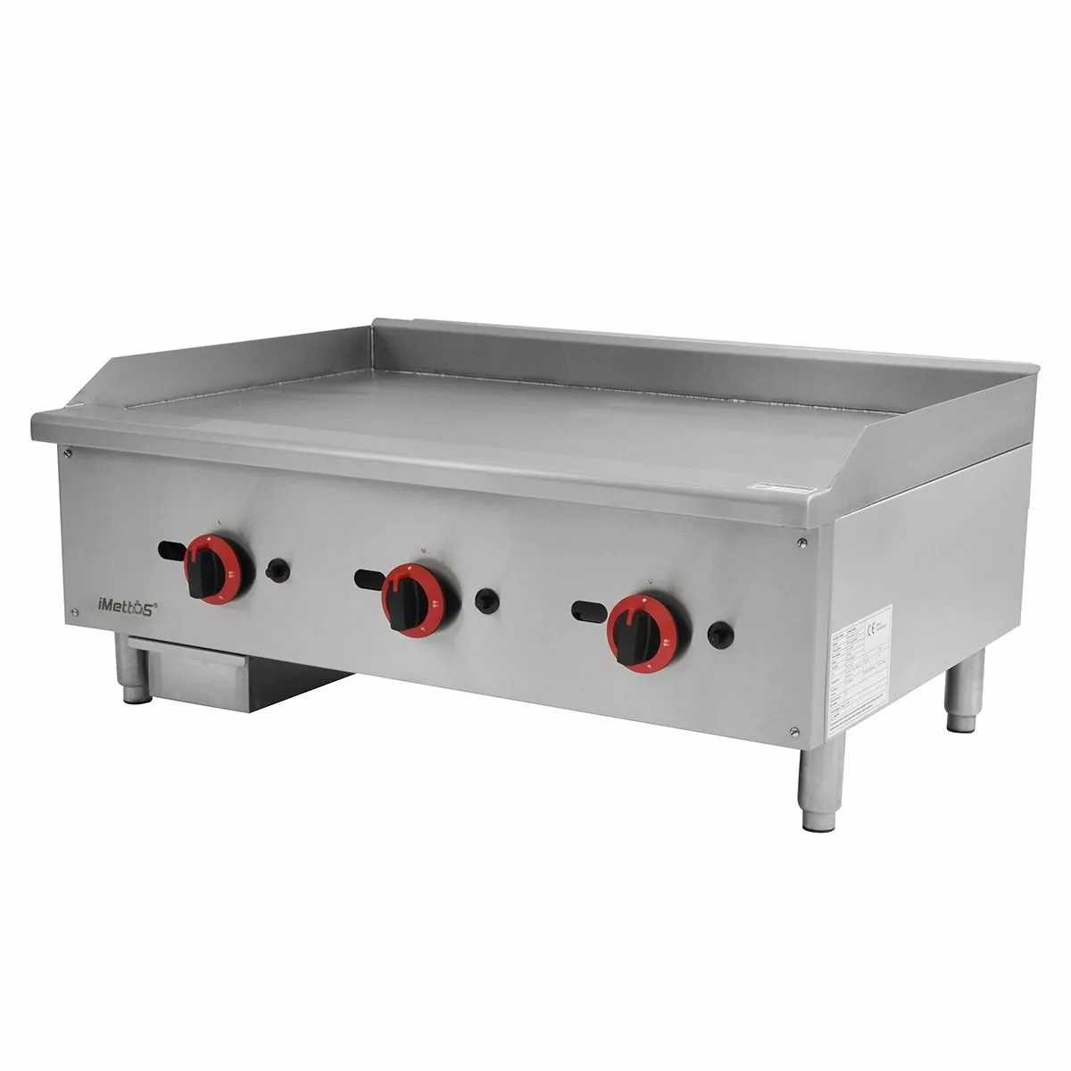 IMettos Gas Countertop Griddle Triple Control - 101059 1 IMettos Gas Countertop Griddle Triple Control - 101059