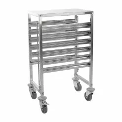 IMettos Racking Trolley 6 Shelves With Work Table Top For GN Pan 1/1 - 301010 -Cooking Equipment shop imettos racking trolley 6 shelves with work table top for gn pan 1 1 301010 157652 p5B25D