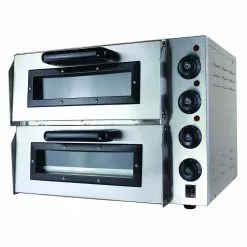 IMettos Twin Deck Stainless Steel Electric Pizza Oven 20 Inch - 171003