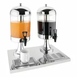 Olympia Double Juice Dispenser With Drip Tray - J184 -Cooking Equipment shop j184 juicedispenser15B15D