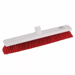 Jantex Hygiene Broom Soft Bristle Red 18in - DN833