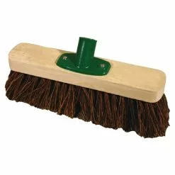 Jantex Wooden Broom Head Stiff Bassine 12in - CD798