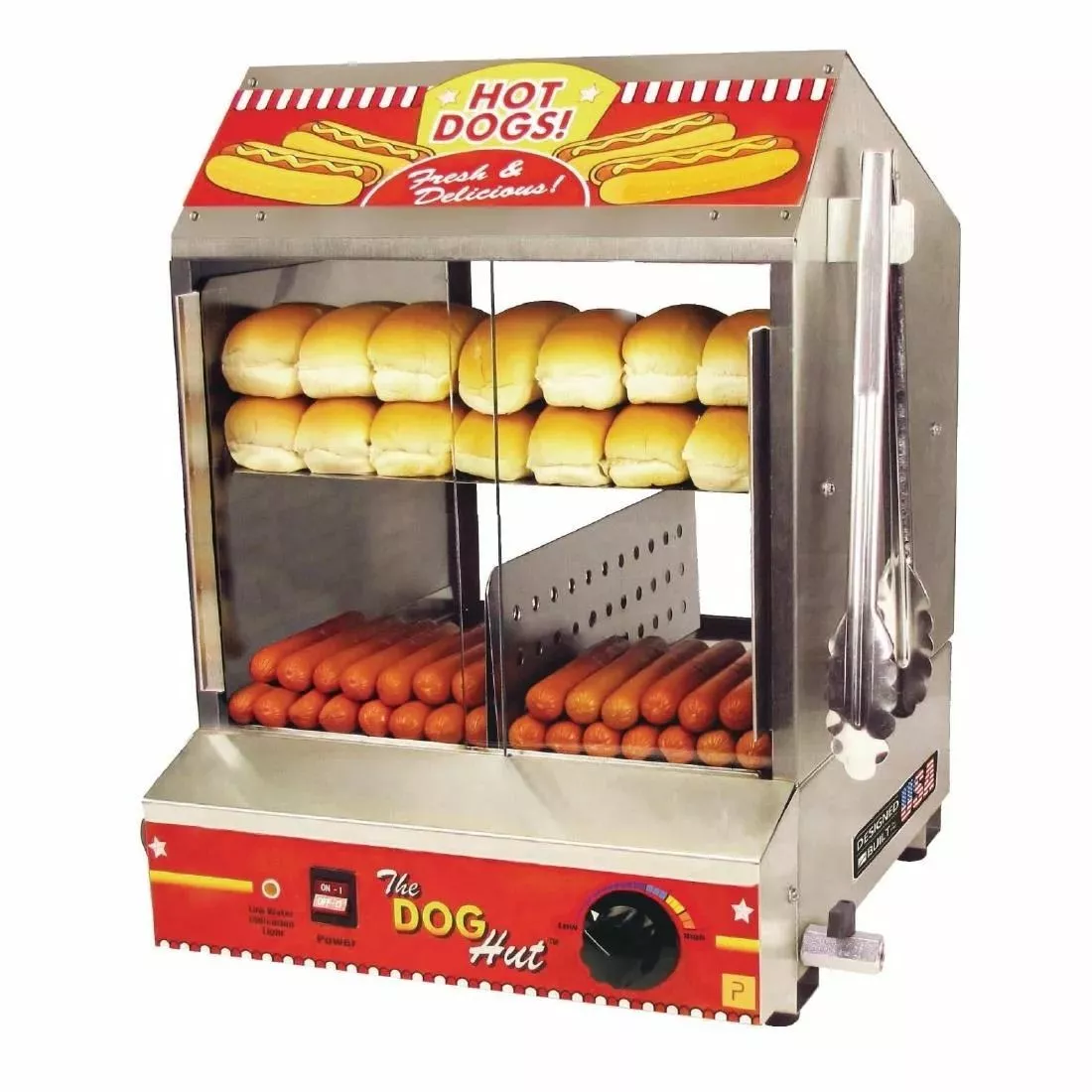 JM Posner Dog Hut Hot Dog Steamer - GK390 1 JM Posner Dog Hut Hot Dog Steamer - GK390