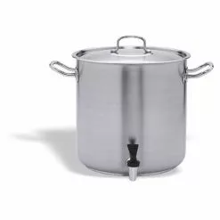 Pujadas INOX-PRO Stainless Steel INOX-PRO Stock Pot With Tap And Lid - 248028