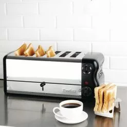 Rowlett Rutland Rowlett Espirit 6 Slot Toaster Jet Black - DR073 CH187 -Cooking Equipment shop rowlett espirit 6 slot toaster jet black dr073 136006 p5B45D