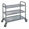 Empire Stainless Steel Large 3 Tier Dining Trolley