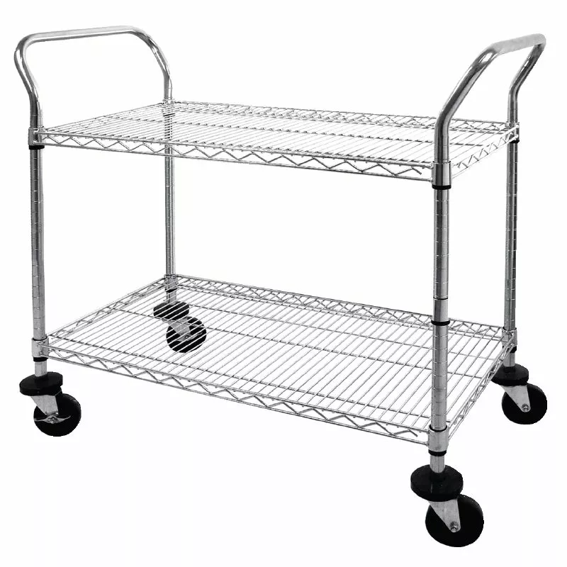 Vogue Chrome 2 Tier Wire Trolley - CC430 1 Vogue Chrome 2 Tier Wire Trolley - CC430