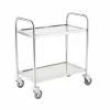 Vogue Stainless Steel 2 Tier Clearing Trolley Medium - F997